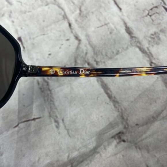 Dior TAONR Black Havana Round oversized Sunglasses - Picture 9 of 10